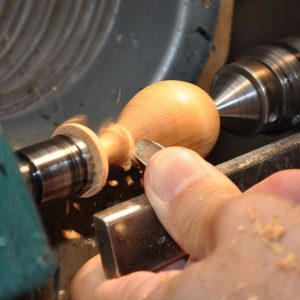 shaping wooden mouse