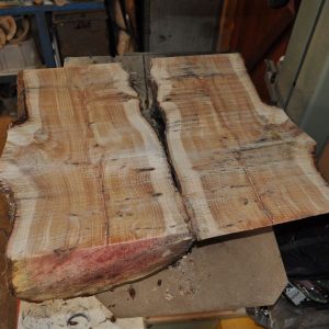 yew log cut for bowl blanks