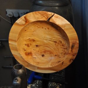 yew bowl roughed out